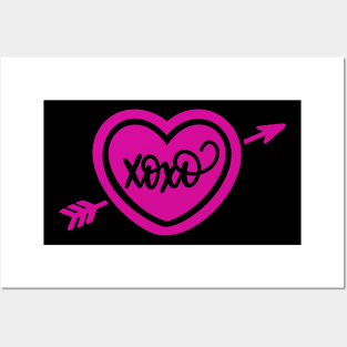 XOXO Cupid heart Posters and Art